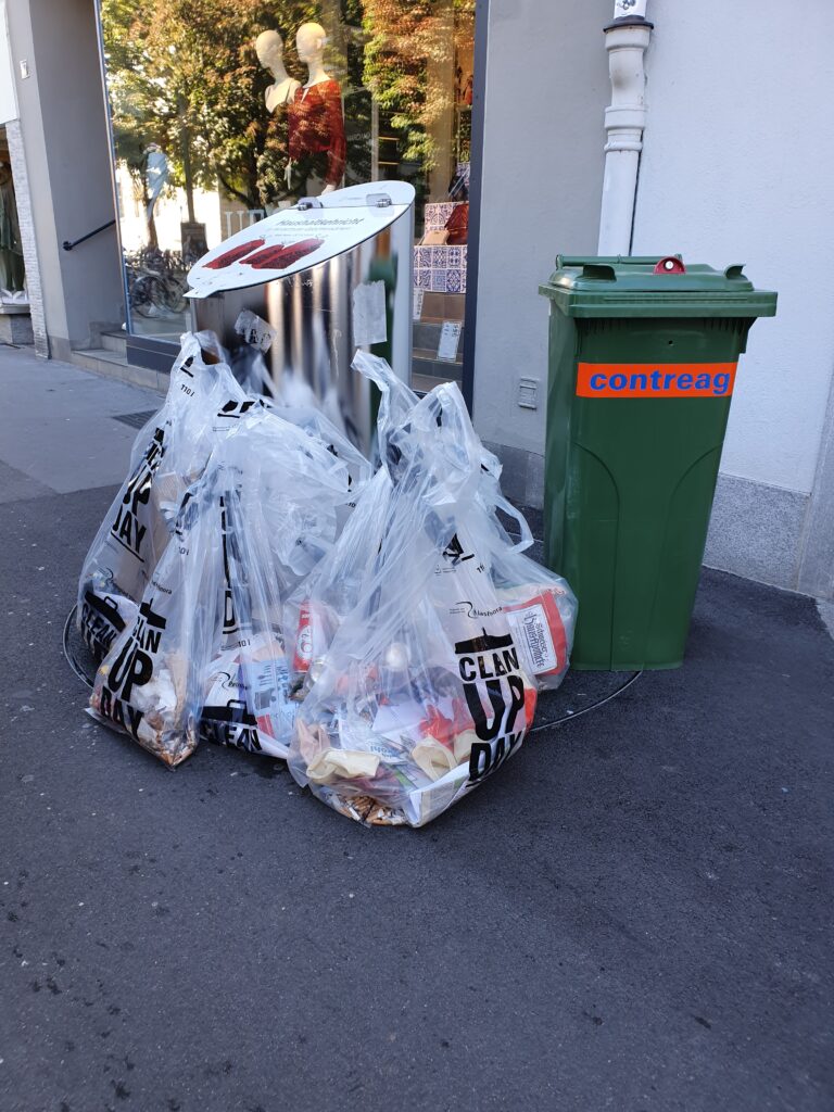 Gesammelter Müll am Clean Up Day 2019